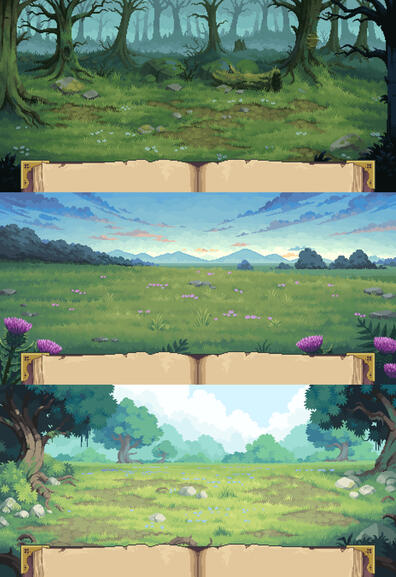 Battle backgrounds for 'Book of Abominations'